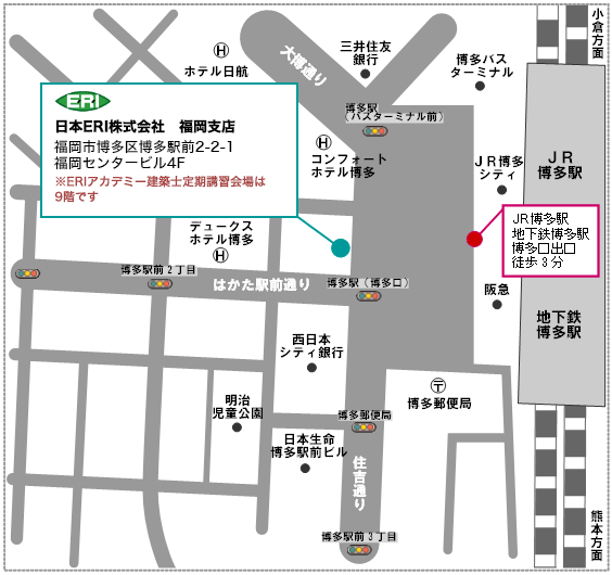 福岡支店の地図