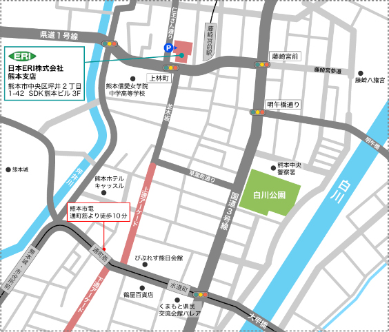 熊本支店の地図