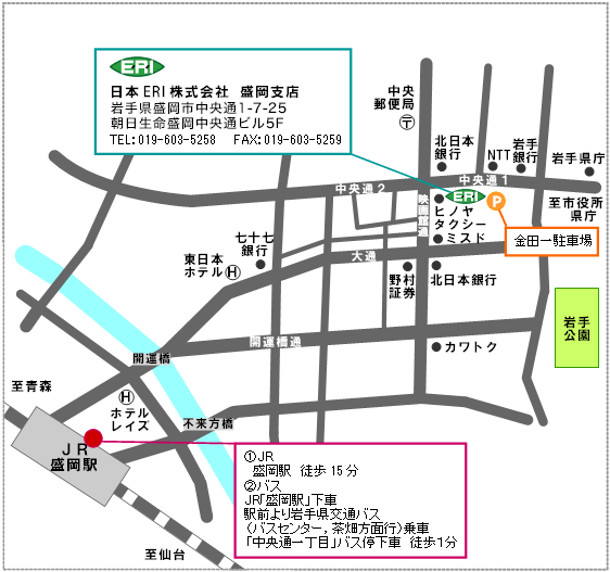 盛岡支店の地図