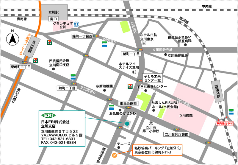 立川支店の地図