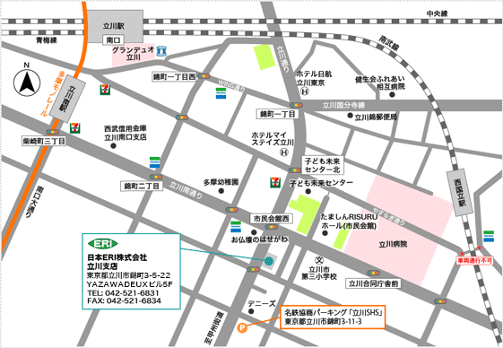 立川支店の地図
