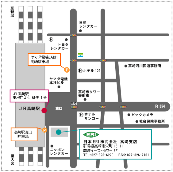 高崎支店の地図