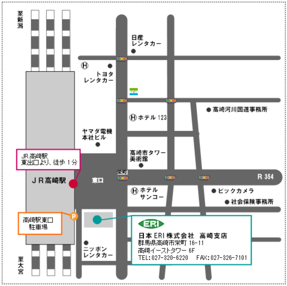 高崎支店の地図