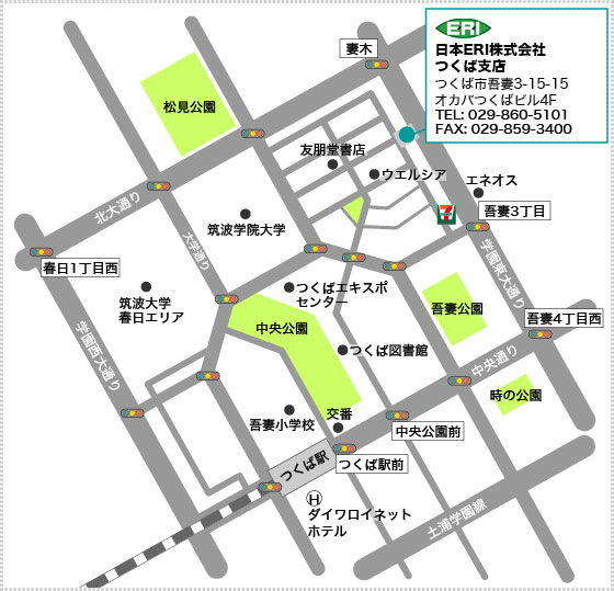 つくば支店の地図